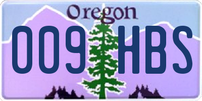 OR license plate 009HBS