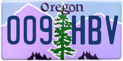 OR license plate 009HBV