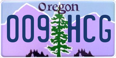 OR license plate 009HCG