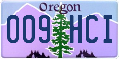 OR license plate 009HCI