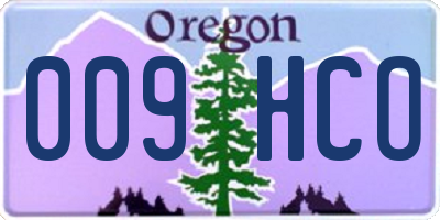 OR license plate 009HCO
