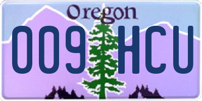 OR license plate 009HCU