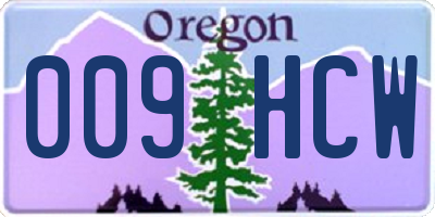 OR license plate 009HCW