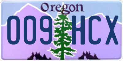 OR license plate 009HCX