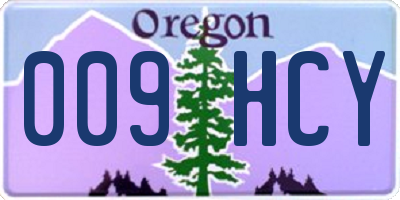 OR license plate 009HCY