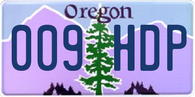 OR license plate 009HDP