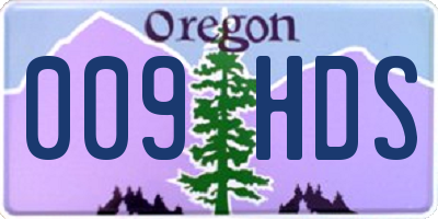 OR license plate 009HDS