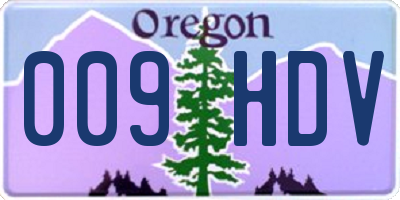 OR license plate 009HDV