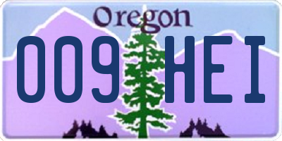 OR license plate 009HEI