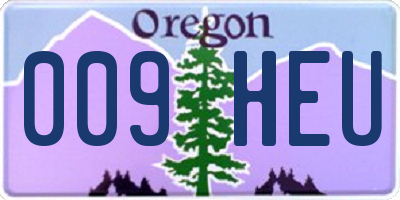 OR license plate 009HEU