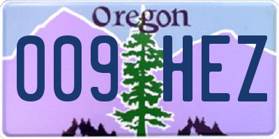 OR license plate 009HEZ