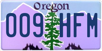 OR license plate 009HFM