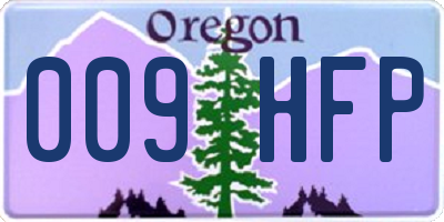 OR license plate 009HFP