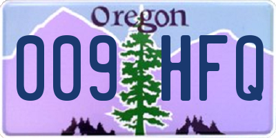 OR license plate 009HFQ