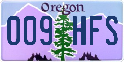 OR license plate 009HFS
