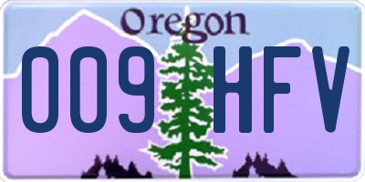 OR license plate 009HFV