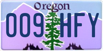 OR license plate 009HFY
