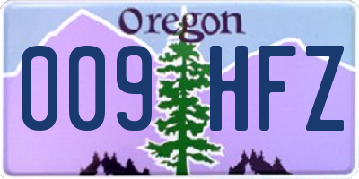 OR license plate 009HFZ
