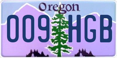 OR license plate 009HGB