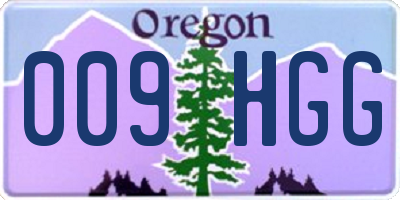 OR license plate 009HGG