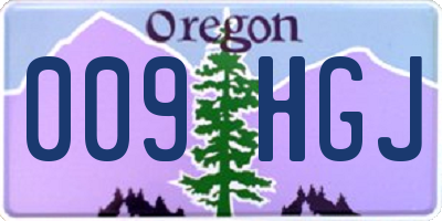 OR license plate 009HGJ
