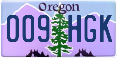 OR license plate 009HGK