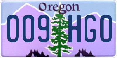 OR license plate 009HGO