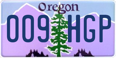 OR license plate 009HGP