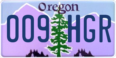 OR license plate 009HGR