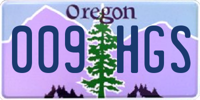 OR license plate 009HGS
