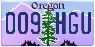 OR license plate 009HGU