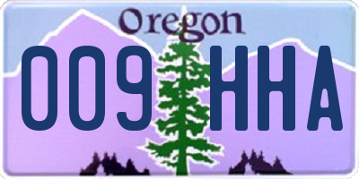 OR license plate 009HHA