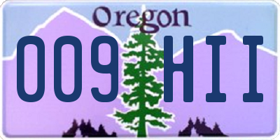 OR license plate 009HII
