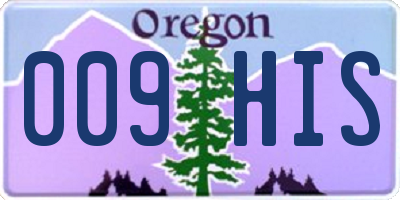 OR license plate 009HIS