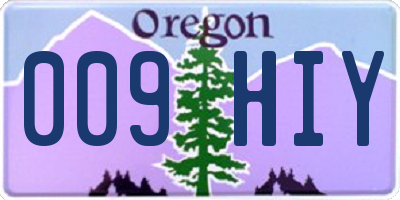 OR license plate 009HIY