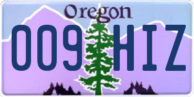 OR license plate 009HIZ