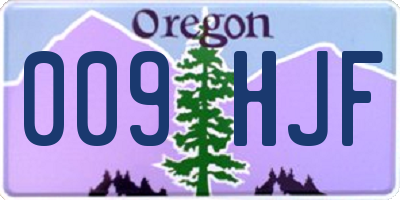 OR license plate 009HJF