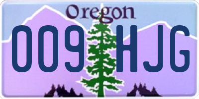 OR license plate 009HJG