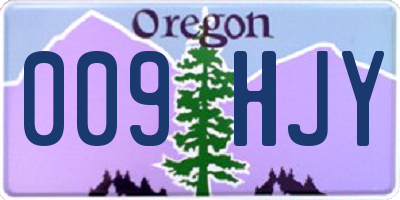 OR license plate 009HJY
