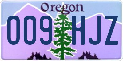 OR license plate 009HJZ