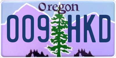 OR license plate 009HKD