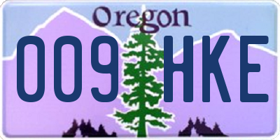 OR license plate 009HKE