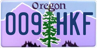 OR license plate 009HKF