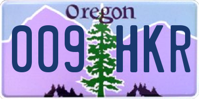 OR license plate 009HKR