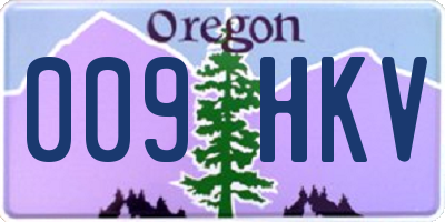 OR license plate 009HKV