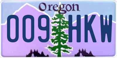 OR license plate 009HKW