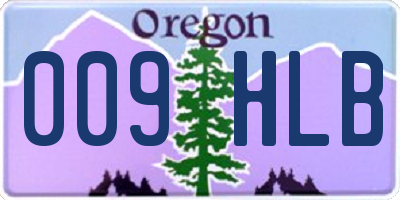 OR license plate 009HLB