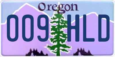 OR license plate 009HLD