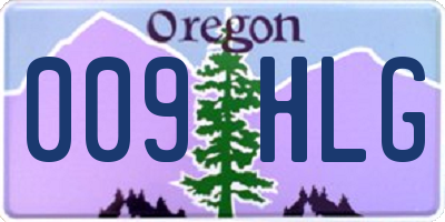 OR license plate 009HLG