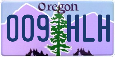OR license plate 009HLH